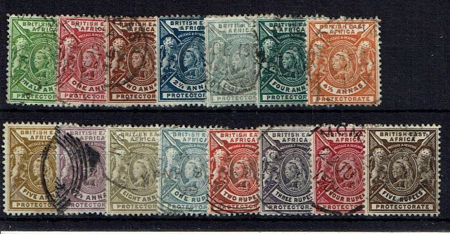 Image of KUT-British East Africa SG 65/79 FU British Commonwealth Stamp